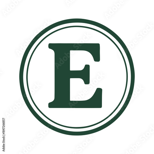 letter E icon logo seal vector on white background
Vector stamp icon