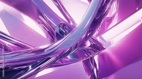 Abstract purple futuristic forms