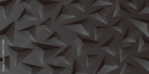 黒　立体　幾何学　模様　背景