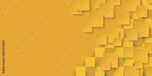 オレンジ　立体　幾何学　模様　背景