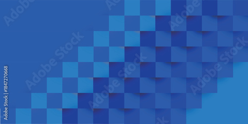 青　立体　幾何学　模様　背景