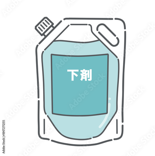 大腸カメラ検査用の下剤（腸管洗浄剤）のイラスト