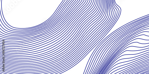 Abstract Wavy Lines Pattern in Navy Blue. Optical Art Flowing Stripes Background. Suit for banner, web, poster, pamflet, brochure and presentation