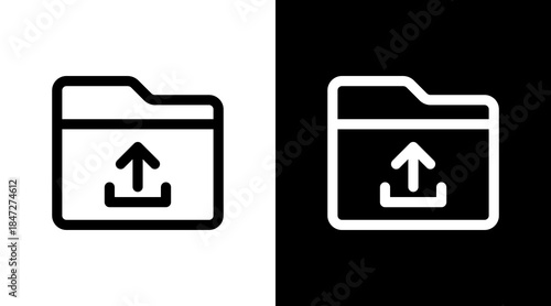 Folder Upload With Icon Set Design
