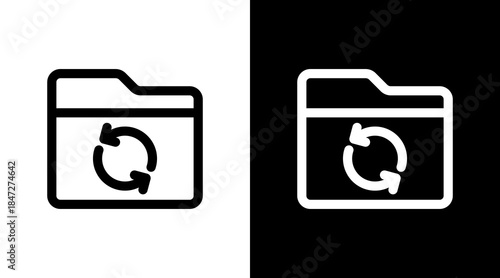 Folder Sync With Icon Set Design