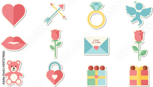 Valentine's Day Icons Love, Romance, and Affection