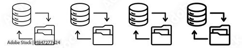 Backup System Icon Set Different Style Collection
