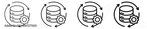 Data Recovery Icon Set Different Style Collection
