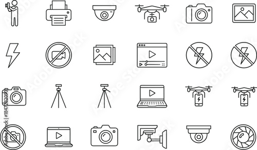 A vast vector collection featuring communication, video production, surveillance, task management, financial growth, and holiday cheer for diverse digital and business projects.