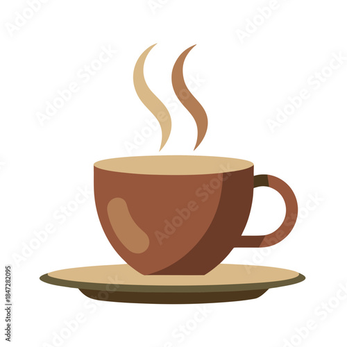 An isolated coffee cup on white 