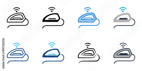 smart iron icons set multiple style vector collection. 
