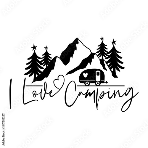 I Love Camping Svg