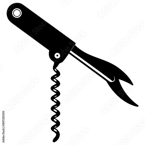 corkscrew isolated on white