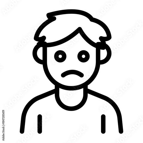 Homeless Person Line Icon of Homelessness Icon Set