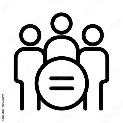 Equality Advocacy Line Icon of Social Equity Icon Set