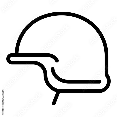 Military Helmet Line Icon of NATO Icon Set