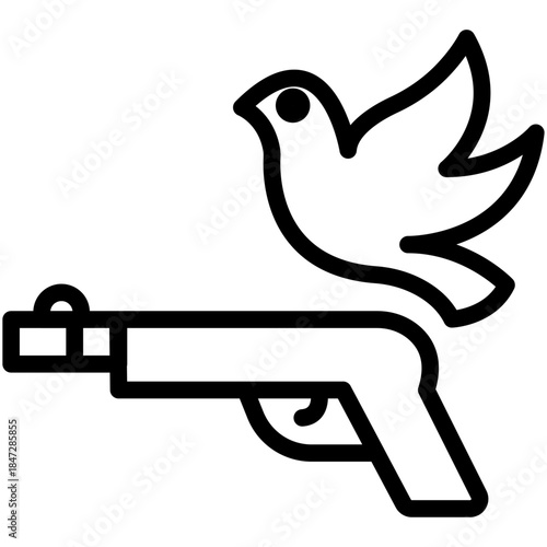 Peacekeeping Line Icon of NATO Icon Set