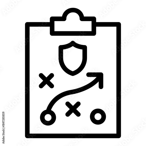 Military Strategy Line Icon of NATO Icon Set