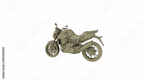 3D Model of a Sporty Motorcycle