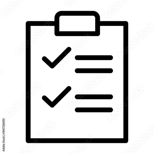 Case Checklist Line Icon of Paralegals Icon Set