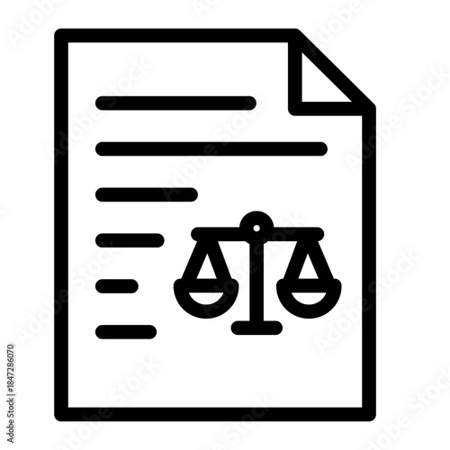 Legal File Line Icon of Court Reporters Icon Set