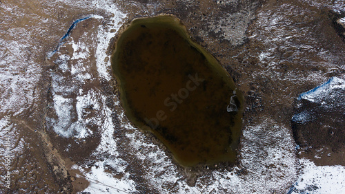 Winter View of Sister Lakes on the Tibetan Plateau, Batang, China