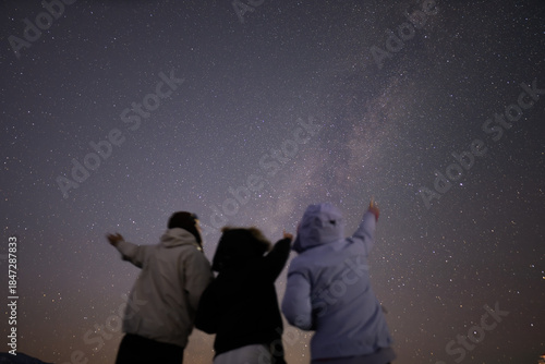 Milky Way Over Starry Night Sky Expressing Solitude