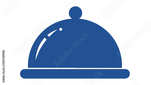 Blue Food Cloche Icon