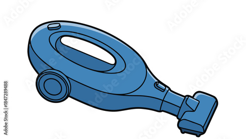 Blue Handheld Vacuum Cleaner Illustration