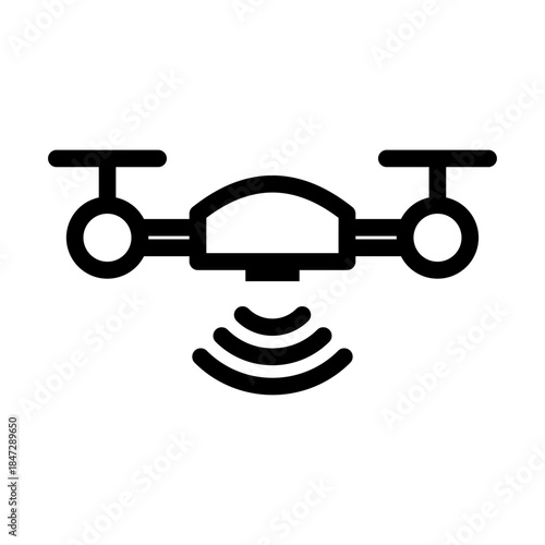 Drone Scanning Line Icon of Remote Sensing Icon Set
