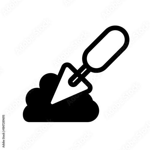 Archaeology Trowel Line Icon of Archaeological Digs Icon Set