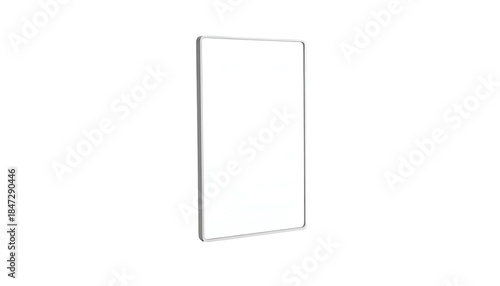 Isometric view of a white, rectangular object against a black background