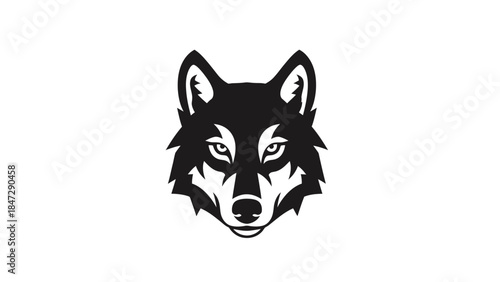 Iconic Wolf Head Emblem - A Powerful and Majestic Animal Symbol