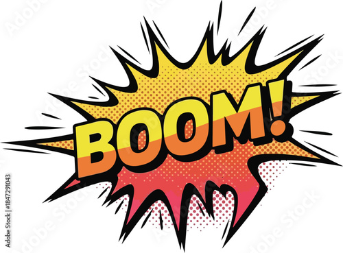 Boom! Comic Book Explosion - Dynamic Graphic for Creative Projects