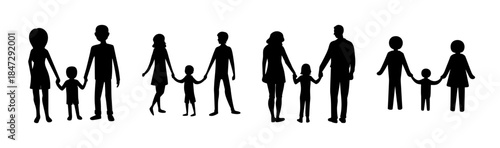 parents holding hands with child