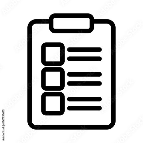 Regulatory Checklist Line Icon of Zoning & Regulations Icon Set