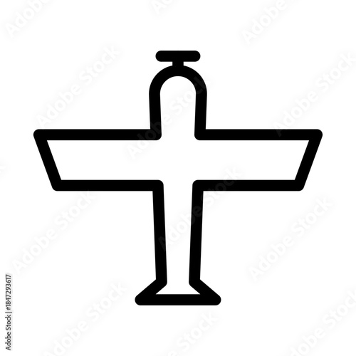 Military Aircraft Line Icon of World War I Icon Set