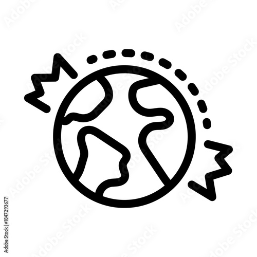 Global Conflict Line Icon of World War II Icon Set