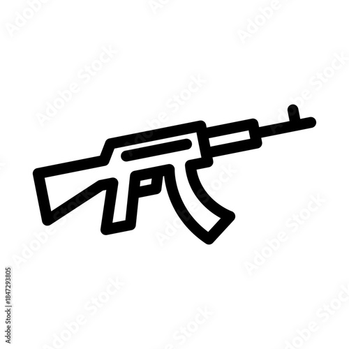Assault Rifle Line Icon of Cold War Icon Set