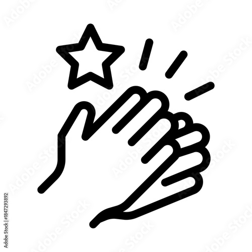 Public Approval Line Icon of Political Science Icon Set