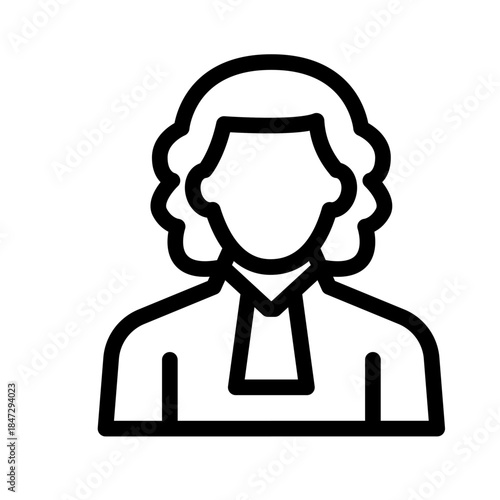 Judge Line Icon of Civil Law Icon Set