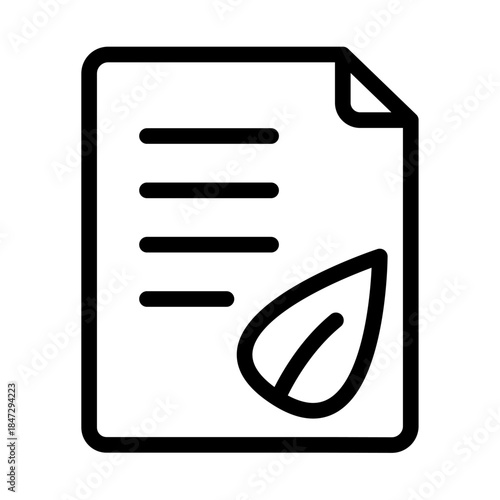 Environmental Policy Line Icon of Environmental Law Icon Set