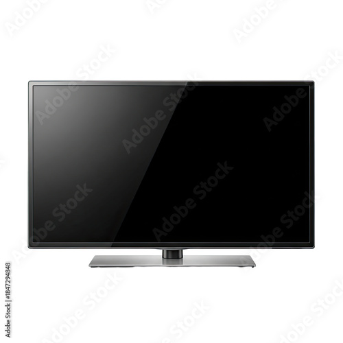 A sleek, modern flat-screen television with a glossy black display