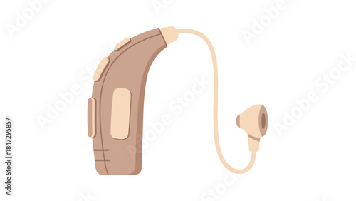 Cartoon Hearing Aid Illustration