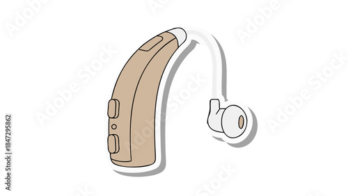 Cartoon Hearing Aid Sticker