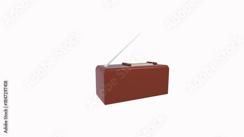 Vintage Brown Radio with Antenna