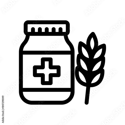 Medical Relief Line Icon of Humanitarian Aid Icon Set