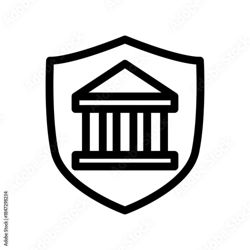 Heritage Protection Line Icon of Historical Preservation Icon Set