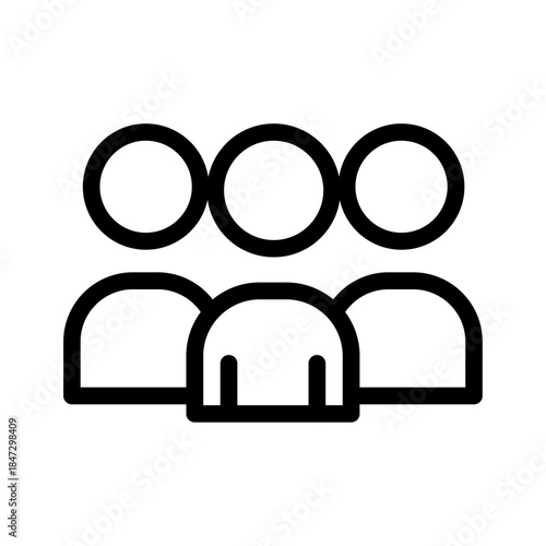 Focus Group Line Icon of Public Opinion Polls Icon Set