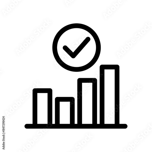 Poll Analytics Line Icon of Public Opinion Polls Icon Set